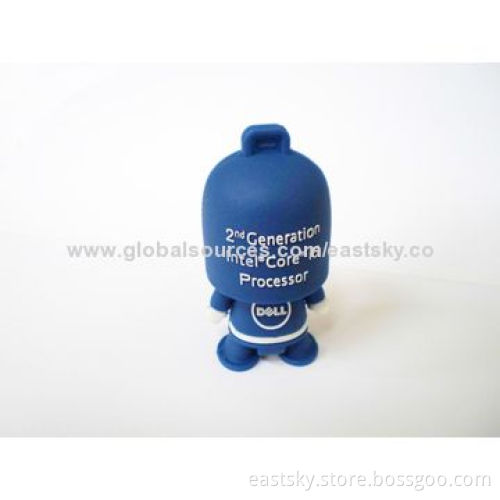 Custom Robot Shape Thumb Drive, made of soft PVC material, OEM orders welcomeNew